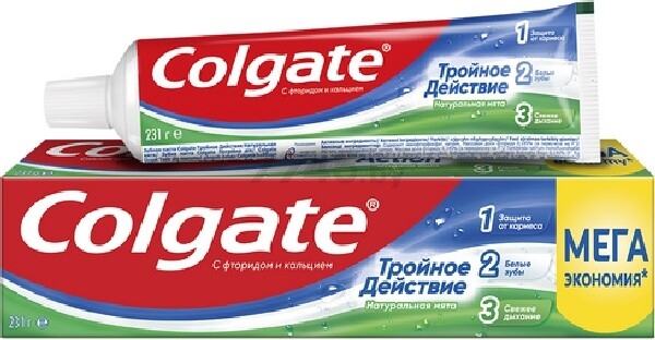 Зубная паста COLGATE Тройное действие Натуральная мята 150 мл (89284)